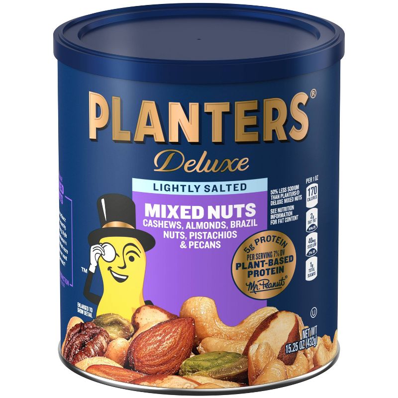 Planters Deluxe Lightly Salted Mixed Nuts-15.25oz, 2 of 10