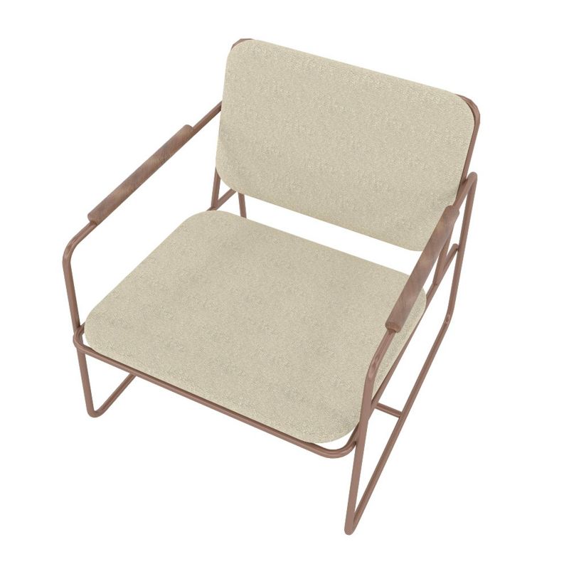 2.0 Whythe Low Accent Chair Natural Linen/Corten - Manhattan Comfort, 6 of 8