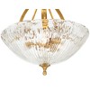 Franklin Iron Works Katrina 25 1/4" Gold Leaf 3-Light Bowl Pendant - 3 of 4