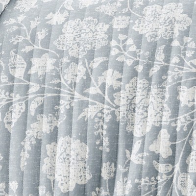 textured floral light blue