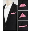 INSPIRE CHIC Men's Wedding Party Solid Color Self-Folded Pocket Squares - 4 of 4