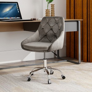 Modern Dining Chair, Upholstered Dining Chair With Wrapped Design Backrest,Pull Buttons,beige,22.30x19.70x29.90in(1.86*1.64*2.49ft) - 1 of 4