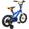 Weize Kids Bike, 14 Inch Children Bicycle for Boy Girl Toddler Age 3-5 Years Old, Blue Carbon Steel Frame with Adjustable Seat and Training Wheel - 4 of 4