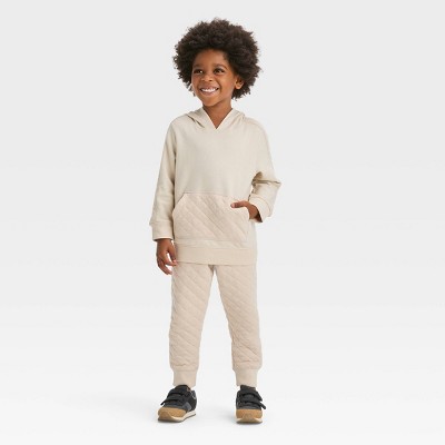 Toddler Boys' Long Sleeve Hooded Pullover Sweatshirt And Jogger