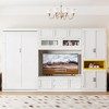 Polibi Twin Size Wooden Murphy Bed with TV Stand, Cabinets, Flip-Up Storage & Drawers - 2 of 4