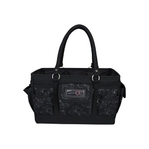 Everything Mary Deluxe Store & Tote Craft Organizer, Black & White Floral - 1 of 4