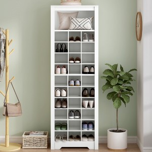 Whisen Stylish Design Free Standing Tall Shoe Cabinet with Multiple Storage Capacity - 1 of 4
