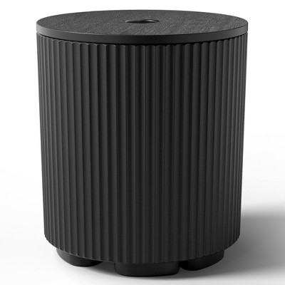 Bencmate Umbrella Bases, Umbrella Side Table with Umbrella Hole, Outside Storage Umbrella Base for Poolside Patio Balcony, Black, 14.8"*14.8"*16.7"