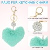 Unique Bargains Metal Alloy Soft Durable Artificial Cute Puff Ball Keychain 1 Pc - 3 of 4