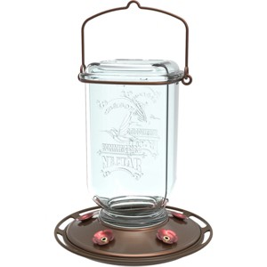 More Birds Clear Mason Jar Glass Hummingbird Feeder - 25 Ounces - 1 of 1