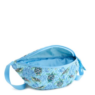 Vera Bradley Women's Outlet Cotton Medium Crescent Sling Crossbody Bag Sea Turtles and Coral — фото 2