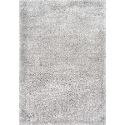 Nuloom Gynel Solid 7x9 Shag Area Rug for Living Room Bedroom Dining Room Nursery, Silver