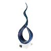 HomeRoots 19" Blue and Green Murano Glass Modern Abstract Tabletop Sculpture - 4 of 4