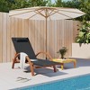 vidaXL Sun Lounger with Pillow Gray Textilene and Solid Wood Poplar - 2 of 4