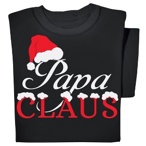 Collections Etc Papa Claus Holiday Novelty T-Shirt - 1 of 3