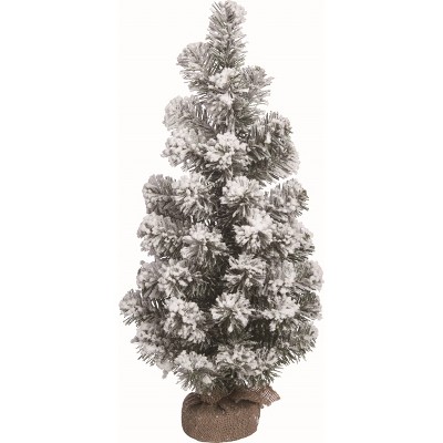 Transpac Floral White Christmas Medium Snowy Pine Tree In Sack
