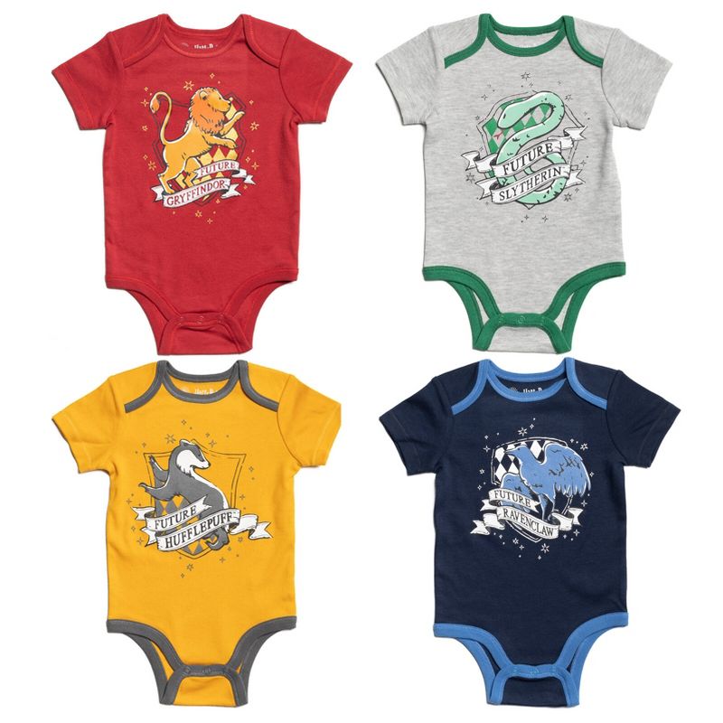 Harry Potter Baby 4 Pack Bodysuits Newborn to Infant, 1 of 8