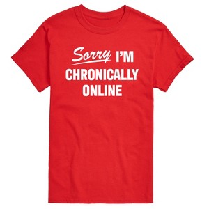 Men's - Instant Message - Sorry I'm Chronically Online Short Sleeve Graphic T-Shirt - 1 of 4