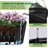 ODK 2 Pack Tall Oval Planter Box with Wheels Modern Flower Pots with Water Level & Removable Insert Bucket for Outdoor Patio, Garden, Window - 3 of 4