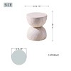 Moda Furnishings W15.75'' X D15.75'' X H17.72'' Magnesium Oxide Faux Marble Outdoor Side Table - 4 of 4