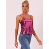 INSPIRE CHIC Women's Sequined Shining Adjustable Straps Club Party Sparkle Cami Top - 2 of 4