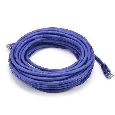 Monoprice Cat6 Ethernet Patch Cable - 30 Feet - Purple | Network Internet Cord - RJ45, Stranded, 550Mhz, UTP, Pure Bare Copper Wire, 24AWG
