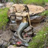 SPI Home Beachside Mermaid Lantern – Coastal Metal Outdoor Accent, 17.5" Tall - 2 of 4