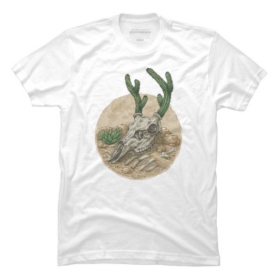 Men's Design By Humans Deer Cactus 2 By kelelowor T-Shirt