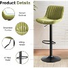 UNISOAR Modern Swivel Bar Stools Set of 2/4,  Counter Height Bar Stools with Adjustable Height Upholstered Bar Chair with Back and Footrest for Bar - 4 of 4