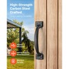 VEVOR Barn Door Handle, 4Pcs 6.5 in Rustic Fence Gate Handle, Rust-Resistant Coating, Heavy Duty Carbon Steel Outdoor Gate Handles,Black - 3 of 4