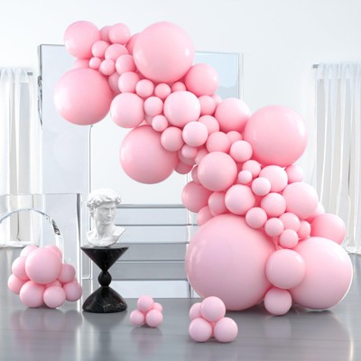 PartyWoo Balloons Light Pink Pastel Baby Pale 36 18 12 10 5 Inch 100 pcs