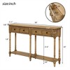 XINGHANZHENXUAN Console Table with 2 Drawers & Shelf, Easy Assembly Sofa Table for Living Room & Entryway, Distressed Wood Finish - 2 of 4