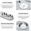 Akoasm 15¡ã Tilted 3-in-1 Cat Bowl Set with Automatic Water Dispenser & Stainless Steel Bowl for Indoor Cats & Small to Medium Dogs-Gray - 2 of 4