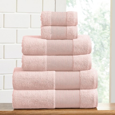 Modern Threads Aircloud 6-piece Towel Set, Peachy Blush : Target