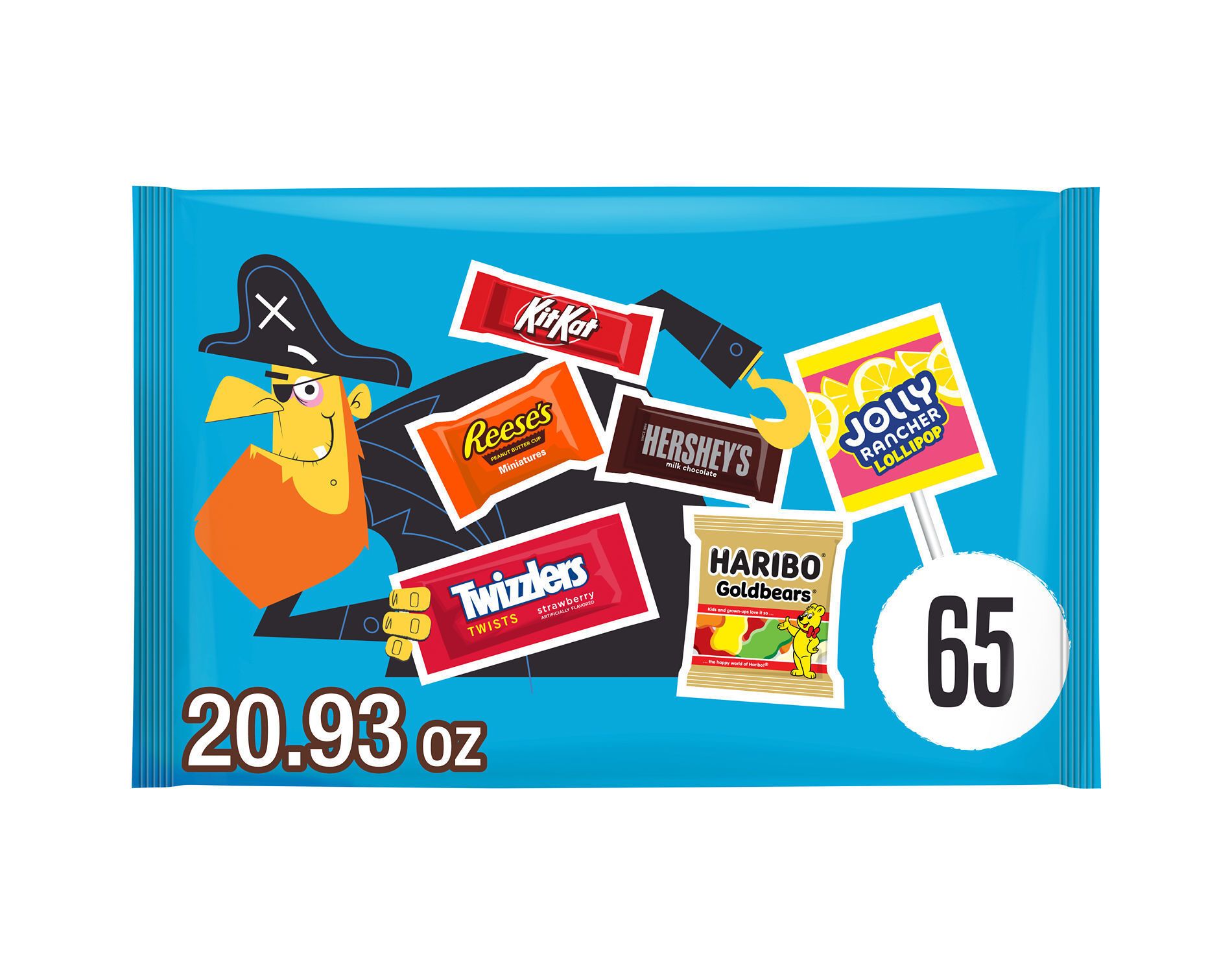 HERSHEY'S Chocolate and Sweets Assorted Halloween Candy Miniatures - 20.93oz/65pc