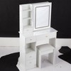 NicBex 29.2"/37"/41" Vanity Desk with Touch Control LED Mirror,Makeup Vanity Set with Stool,Multi Layer Storage Vanity Table with Adjustable LED - 2 of 4