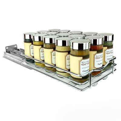 Lynk Professional Slide Out Spice Rack Upper Cabinet Organizer - 6" Wide: Chrome-Plated Kitchen Storage, Pull Out System — фото 7