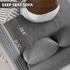 MYINDA 102.4 " Plush Corduroy Sofa,Modern Upholstered Cloud Couch,Convertible Deep Seat Sofa with Ottoman for Living Room - 4 of 4