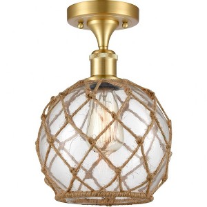 Innovations Lighting 1 - Light Semi-Flush Mount in  Satin Gold - 1 of 1