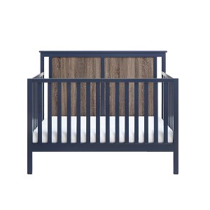 VYNXARIA 4-in-1 Convertible Crib Midnight Blue/Vintage Walnut - 1 of 4