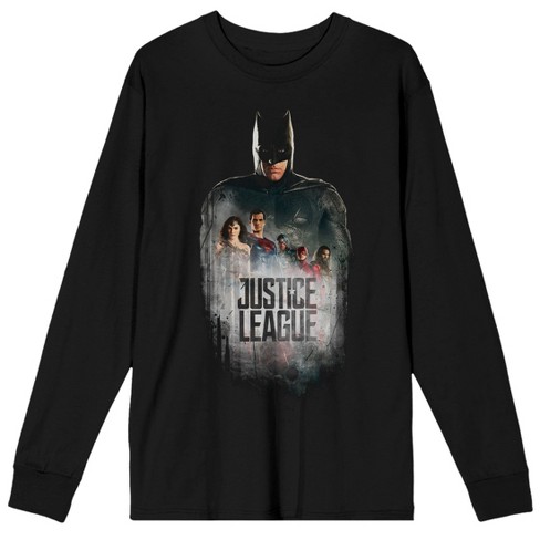 Justice League Movie Batman Trap Graphics Men's Black Long Sleeve Shirt ...