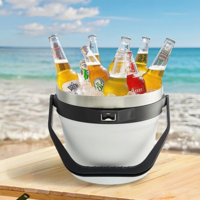Hyleory 7L Stylish Ice Bucket Set with Lid, Tong, and Scoop