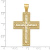 Black Bow Jewelry 14k Yellow Gold Greek Key Filigree Cross Pendant - 4 of 4