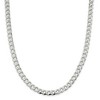 Black Bow Jewelry Men's 7.5mm Sterling Silver Solid Curb Chain Necklace - 2 of 4