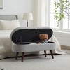 NicBex Modern 43.8" Storage Bench Boucle Accent Stool with Cushioned Top for Entryway and Living Room - 4 of 4