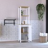 Kumasinova 59.3 Inch Tall Bathroom Storage Cabinet,Slim Storage Cabinet with Open Shelves for Living Room,Home Office - 2 of 4