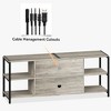 TV Stand Farmhouse Entertainment Center for 65 Inch TV Media Console Cabinet,Mesh Barn Door and Sturdy Metal Frame - 4 of 4
