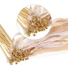 Unique Bargains Party Favor Wooden Handle Lace Ribbon Stick Fairy Wands 50 Pcs - 4 of 4