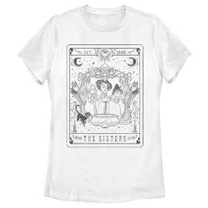 Women's Disney Hocus Pocus Sanderson Sister Tarot Card T-Shirt - 1 of 4