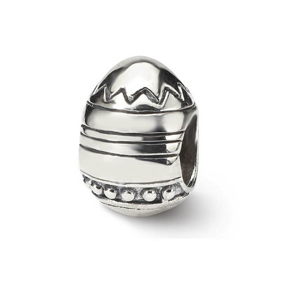 Black Bow Jewelry Sterling Silver Easter Egg Bead Charm